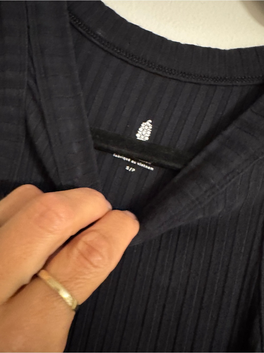 Boden Black Ribbed Racerback Tank - Picture 2 of 3